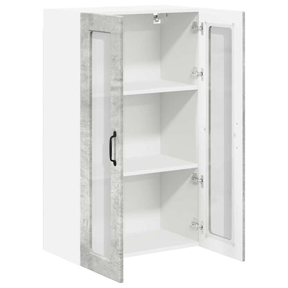 Kitchen Wall Cabinet with Shelf Concrete Grey 60 x 31 x 100 cm