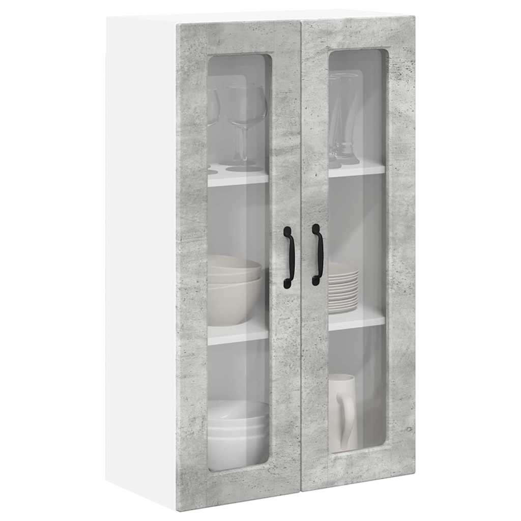 Kitchen Wall Cabinet with Shelf Concrete Grey 60 x 31 x 100 cm