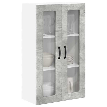 Kitchen Wall Cabinet with Shelf Concrete Grey 60 x 31 x 100 cm