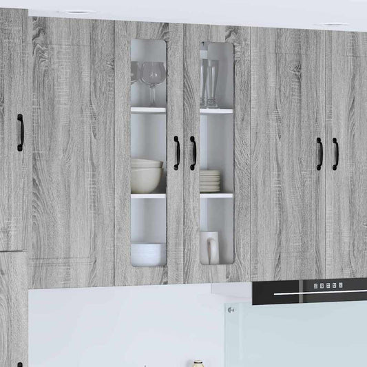 Kitchen Wall Cabinet with Shelf Grey Sonoma 60 x 31 x 100 cm
