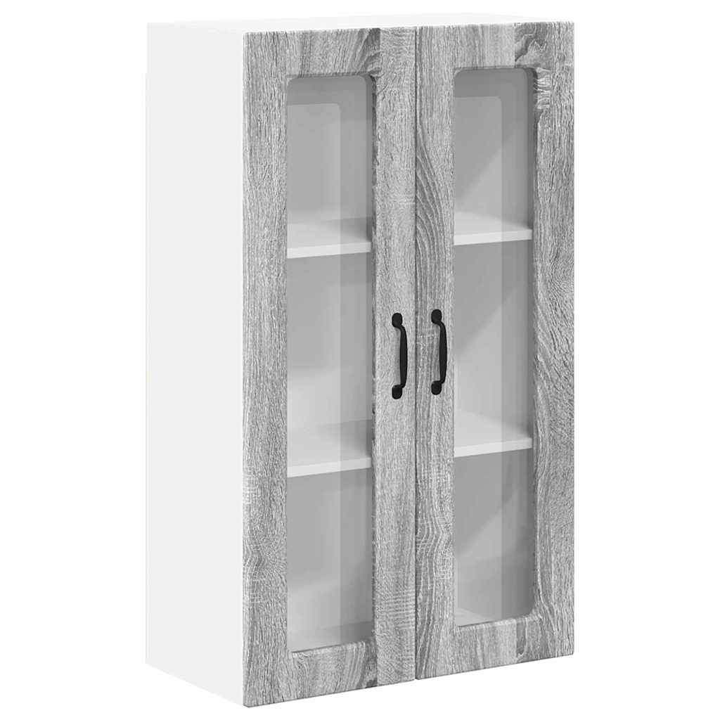 Kitchen Wall Cabinet with Shelf Grey Sonoma 60 x 31 x 100 cm