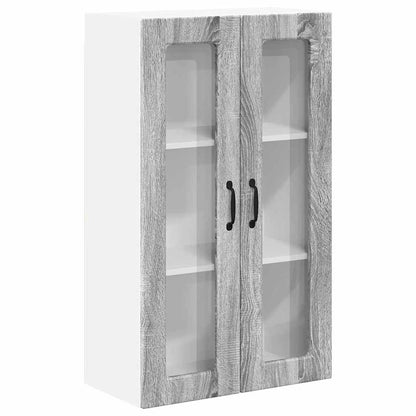 Kitchen Wall Cabinet with Shelf Grey Sonoma 60 x 31 x 100 cm