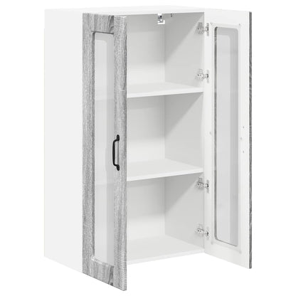 Kitchen Wall Cabinet with Shelf Grey Sonoma 60 x 31 x 100 cm