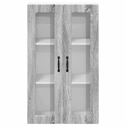 Kitchen Wall Cabinet with Shelf Grey Sonoma 60 x 31 x 100 cm