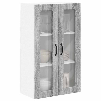 Kitchen Wall Cabinet with Shelf Grey Sonoma 60 x 31 x 100 cm