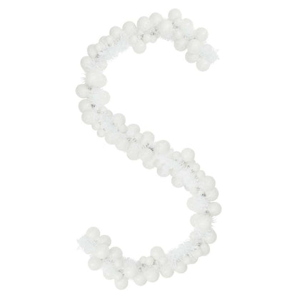 Christmas Ball Garland White 186 cm Polystyrene