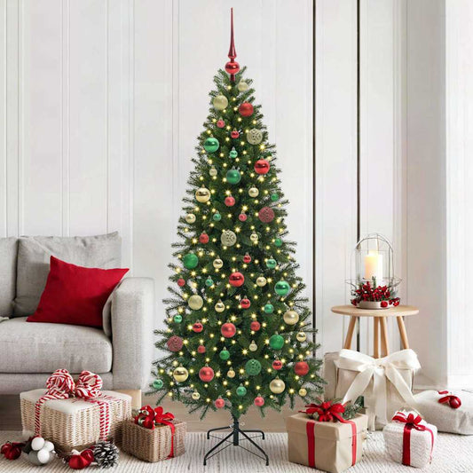 Christmas Bauble Set with 300 LEDs 120 pcs Multicolour Plastic