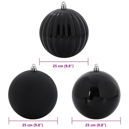 Christmas Bauble Set 3 pcs Black