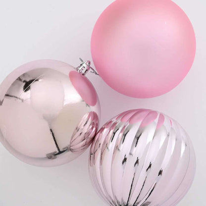 Christmas Bauble Set 3 pcs Pink