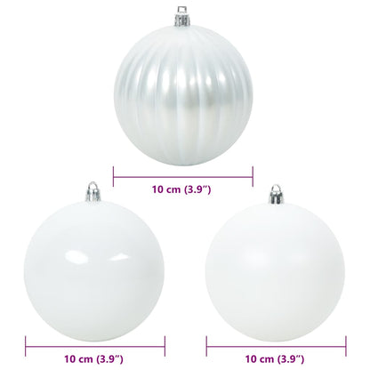 Christmas Bauble Set 15 pcs White