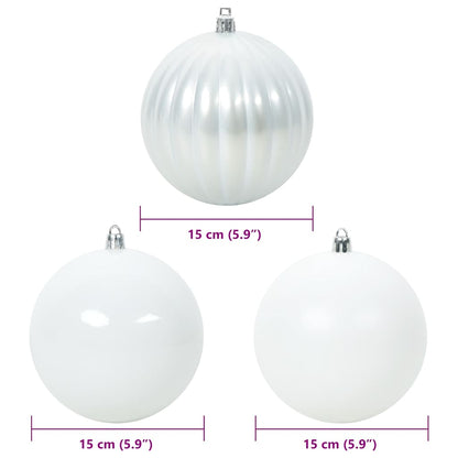 Christmas Bauble Set 9 pcs White
