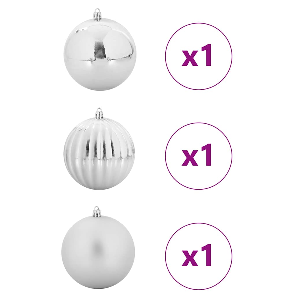Christmas Bauble Set Other 3 pcs Silver Ø 25 cm