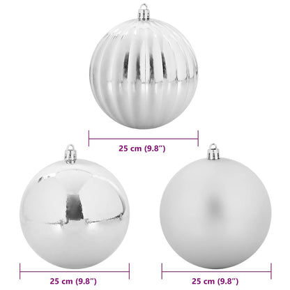 Christmas Bauble Set Other 3 pcs Silver Ø 25 cm