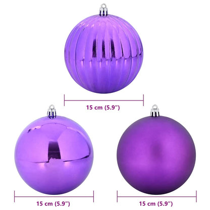 Christmas Bauble Set 9 pcs Lilac