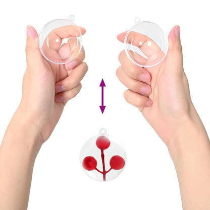 Christmas Bauble Set 50 pcs Transparent Ø 5 cm Plastic