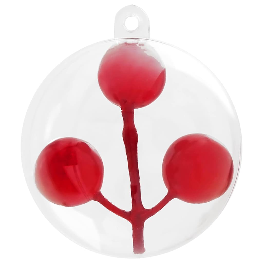 Christmas Bauble Set 50 pcs Transparent Ø 5 cm Plastic