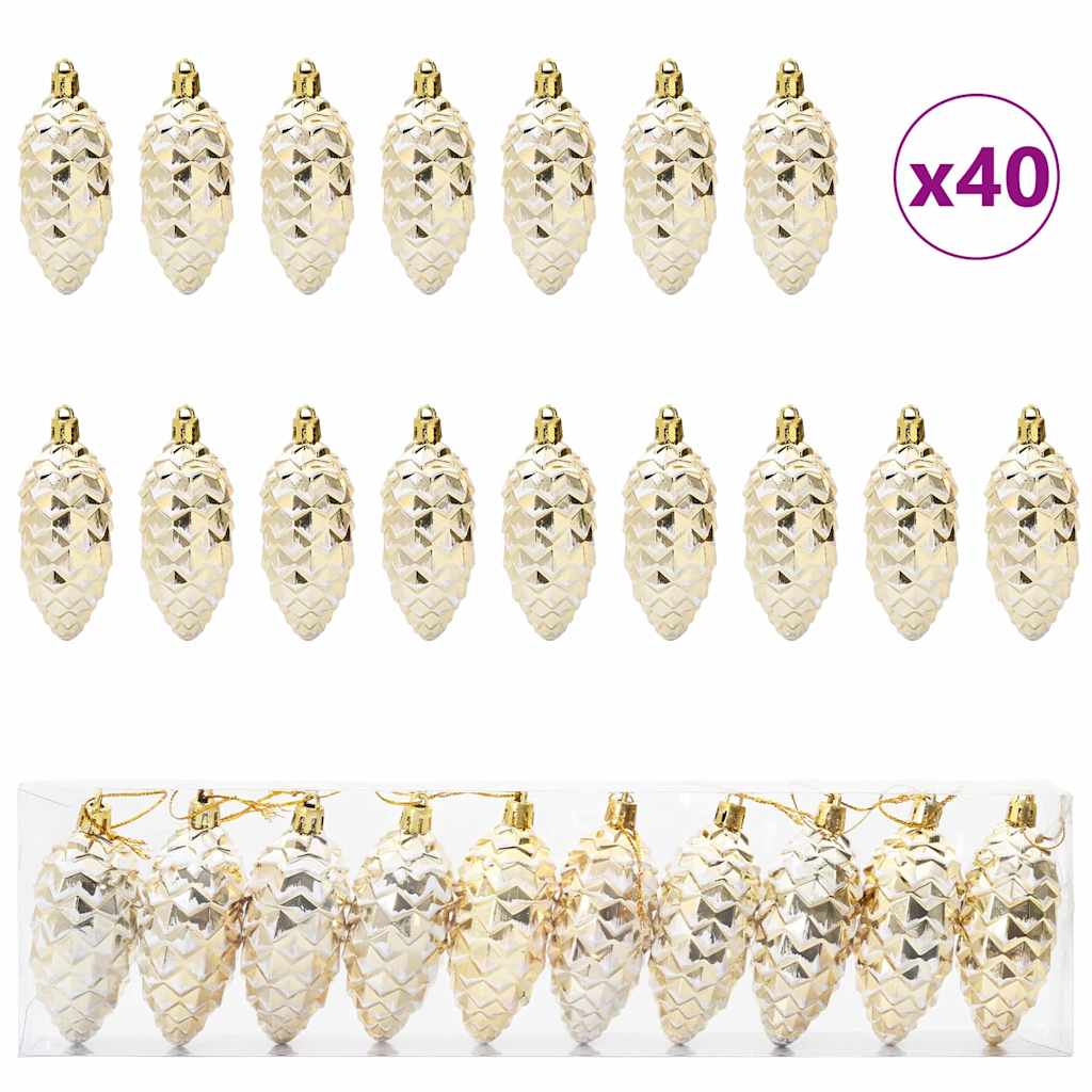 Christmas Tree Decoration 40 pcs Gold