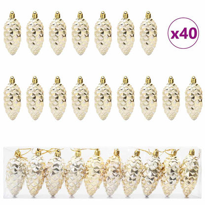 Christmas Tree Decoration 40 pcs Gold