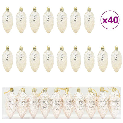 Christmas Tree Decoration 40 pcs Champagne