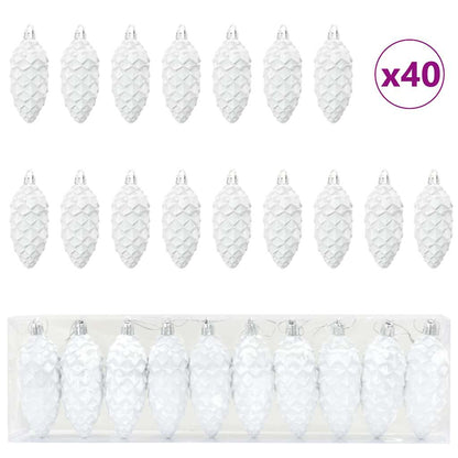 Christmas Tree Decoration 40 pcs White