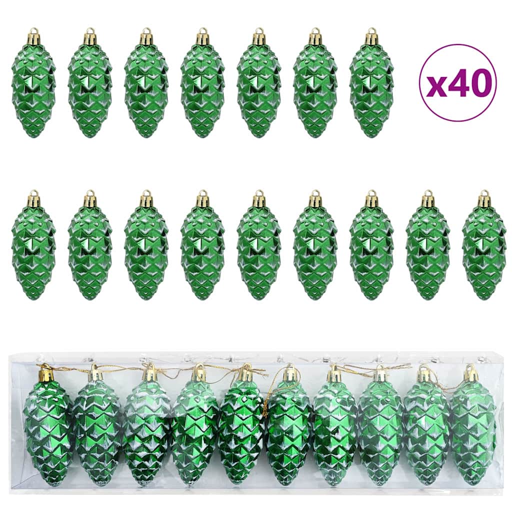 Christmas Tree Decoration 40 pcs Green