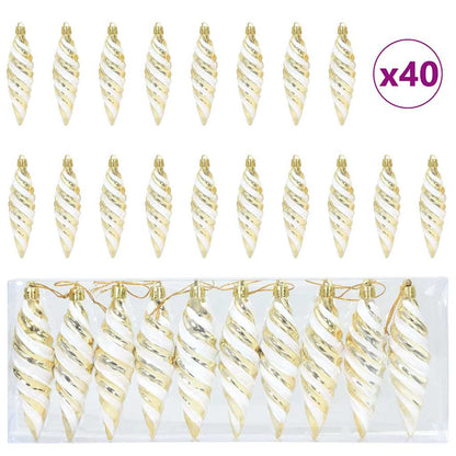 Christmas Tree Decoration 40 pcs Gold