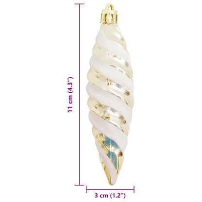 Christmas Tree Decoration 40 pcs Champagne