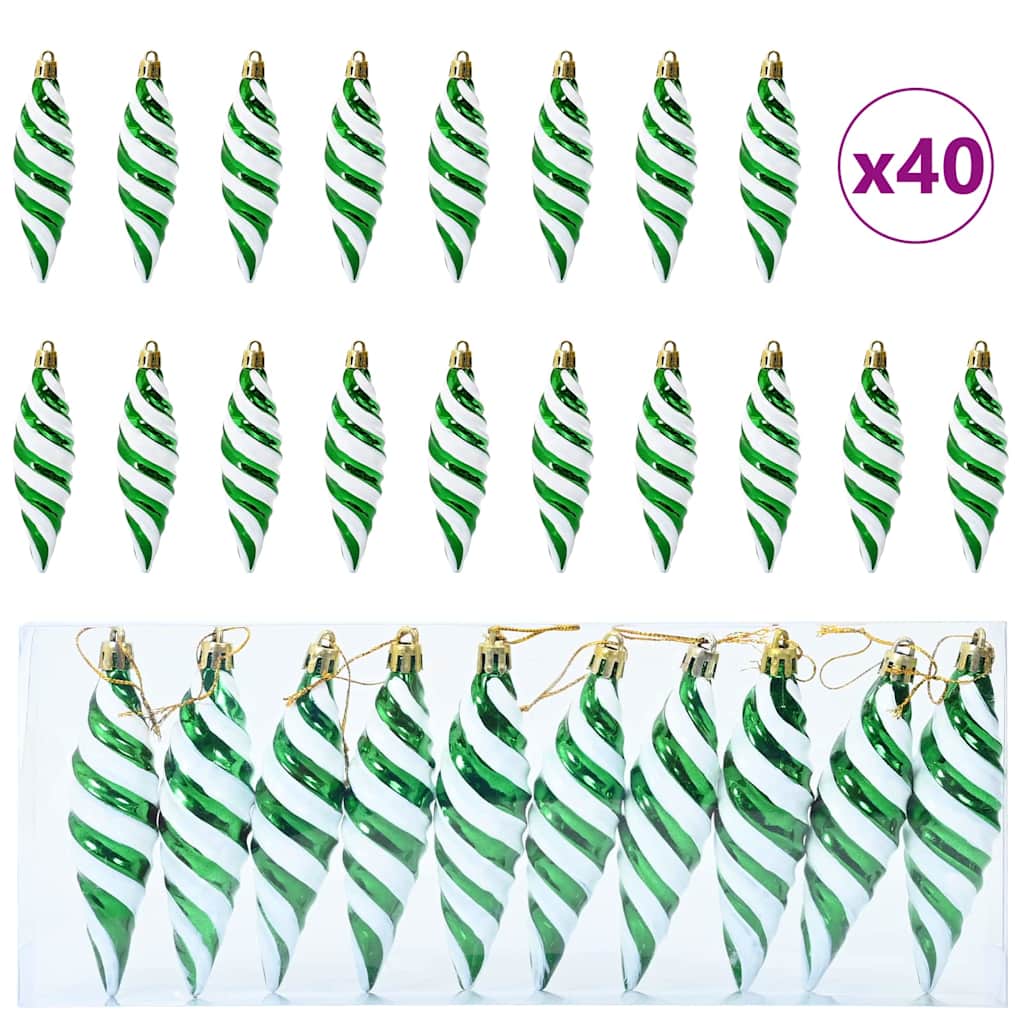 Christmas Tree Decoration 40 pcs Green