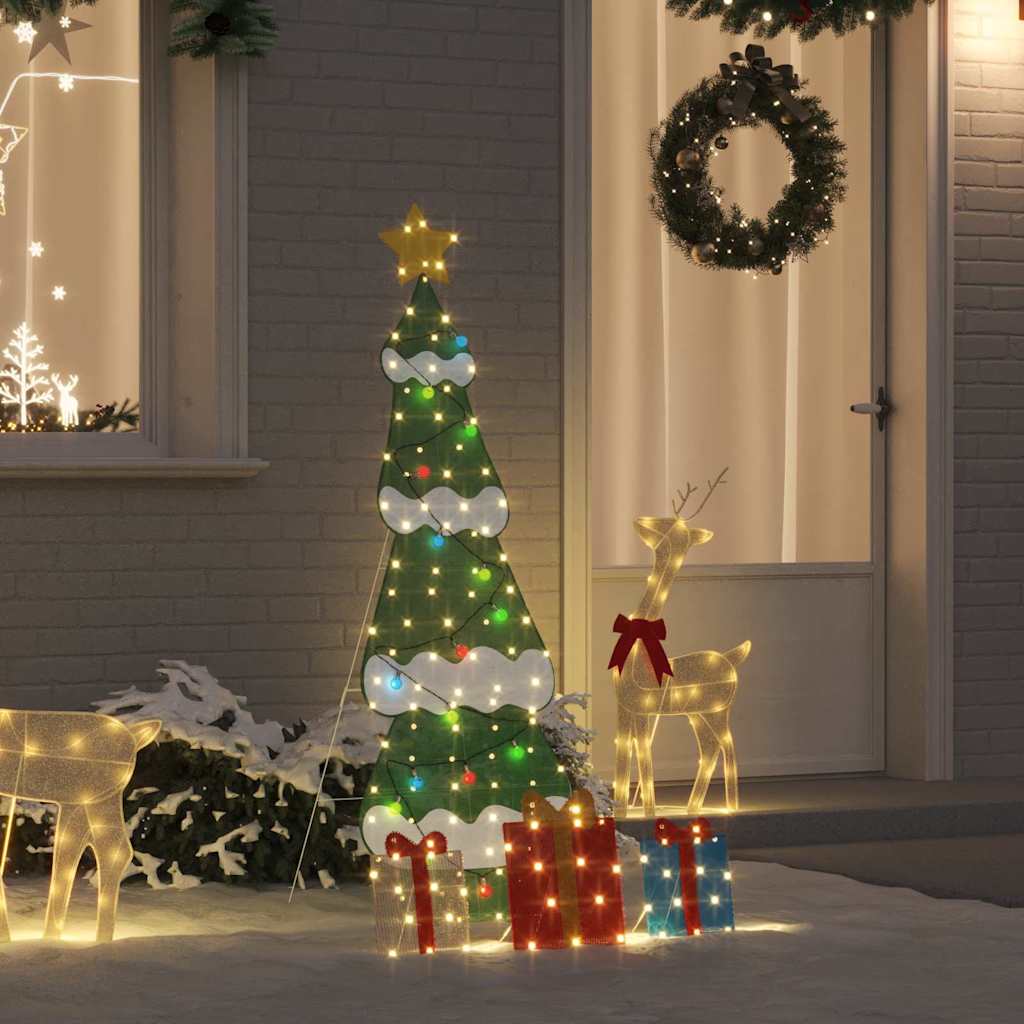 Lighted Christmas Tree with 3 Gift Boxes 2D Warm White 150 cm