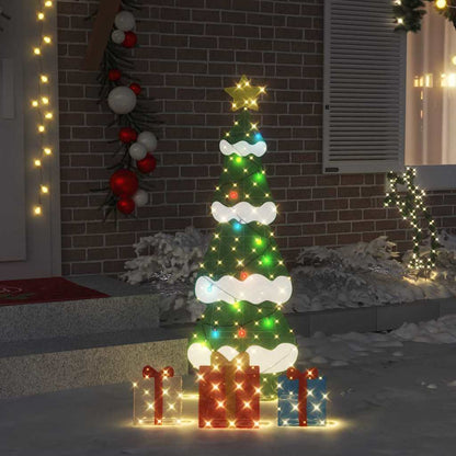 Lighted Christmas Tree with 3 Gift Boxes 2D Warm White 150 cm