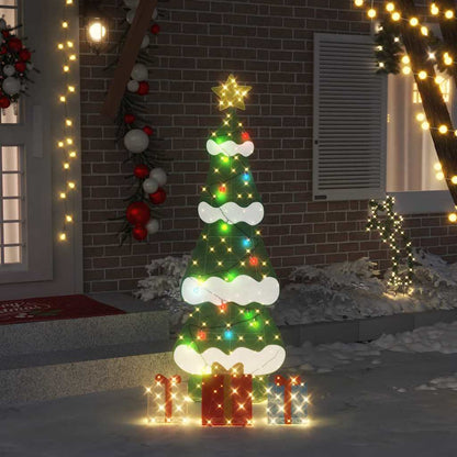 Lighted Christmas Tree with 3 Gift Boxes 2D Warm White 180 cm