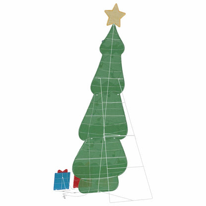 Lighted Christmas Tree with 3 Gift Boxes 2D Warm White 210 cm