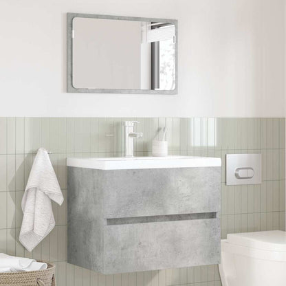 Bathroom Furniture Set Concrete Grey Engineered Wood