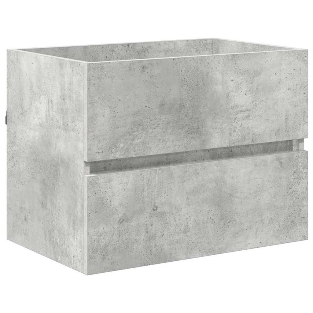Bathroom Furniture Set Concrete Grey Engineered Wood
