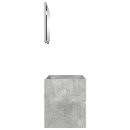 Bathroom Furniture Set Concrete Grey Engineered Wood