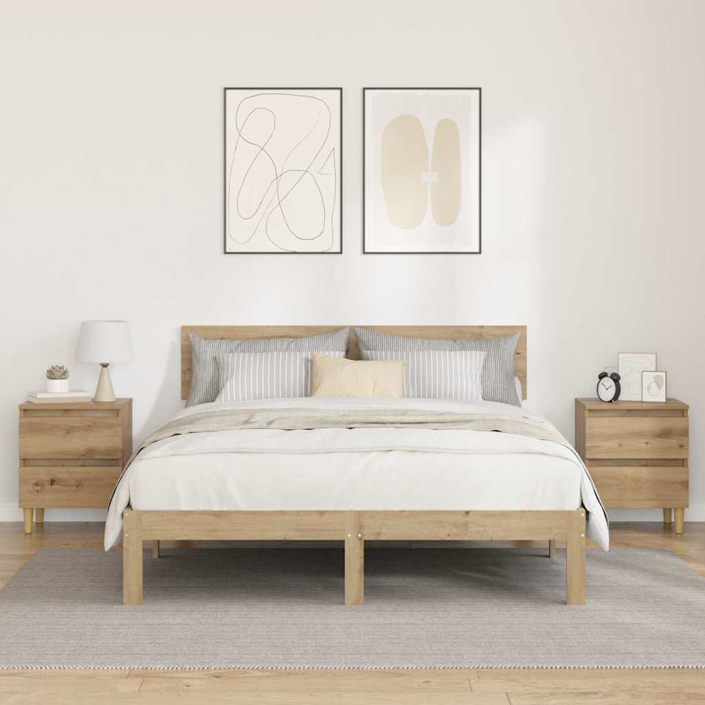 Bed Cabinet Artisan Oak 40 x 35 x 50 cm Engineered Wood