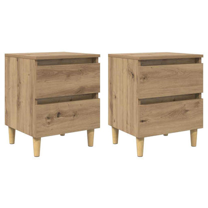 Bed Cabinets 2 pcs Artisan Oak 40 x 35 x 50 cm Engineered Wood
