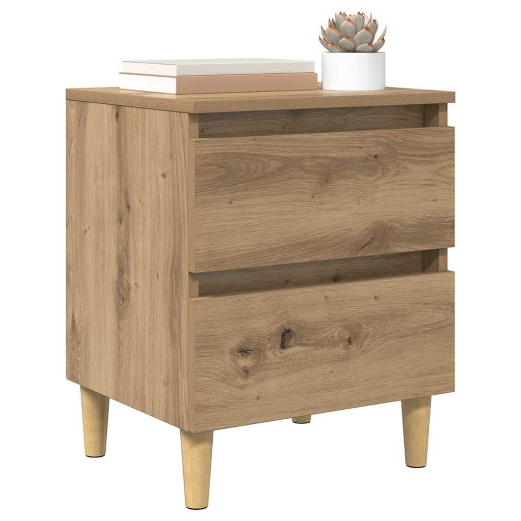 Bed Cabinets 2 pcs Artisan Oak 40 x 35 x 50 cm Engineered Wood