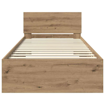 Bed Frame Artisan Oak 100 x 200 cm Engineered Wood