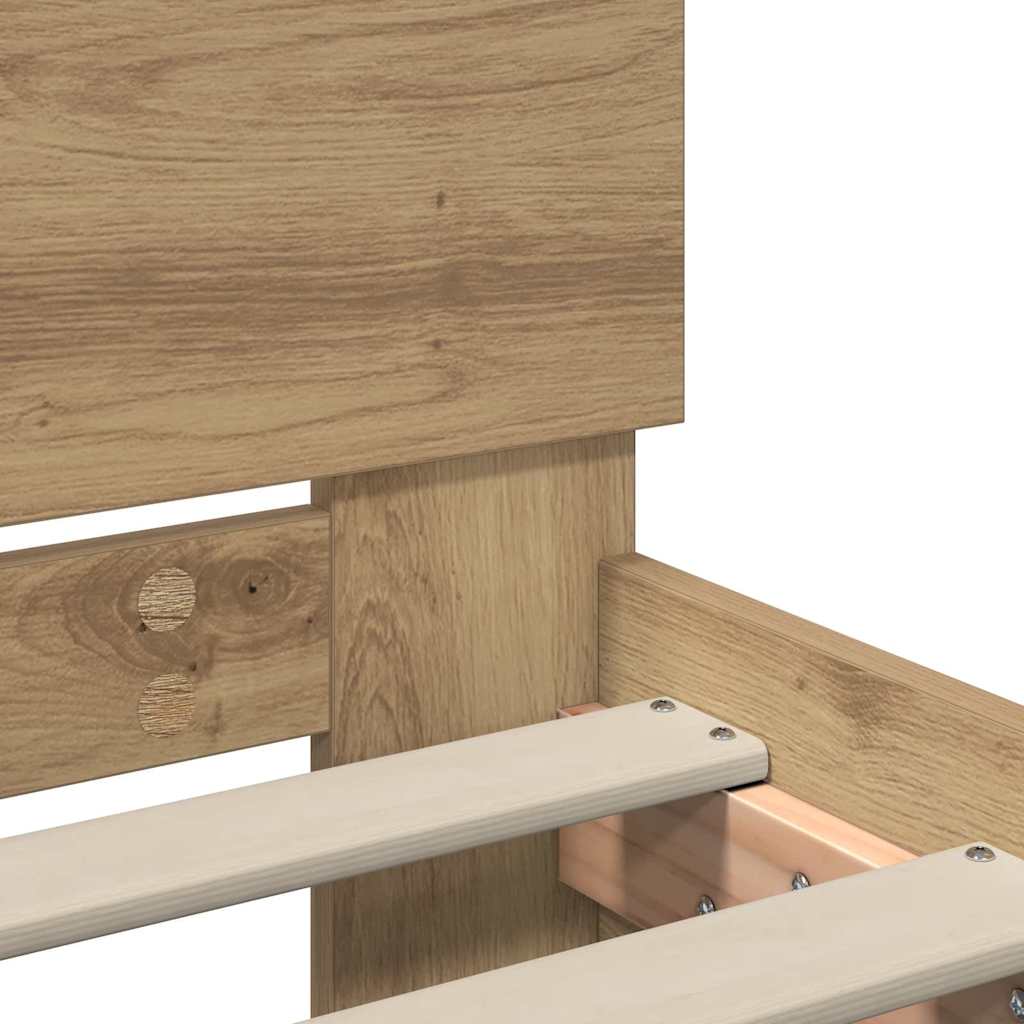Bed Frame Artisan Oak 75 x 190 cm Engineered Wood