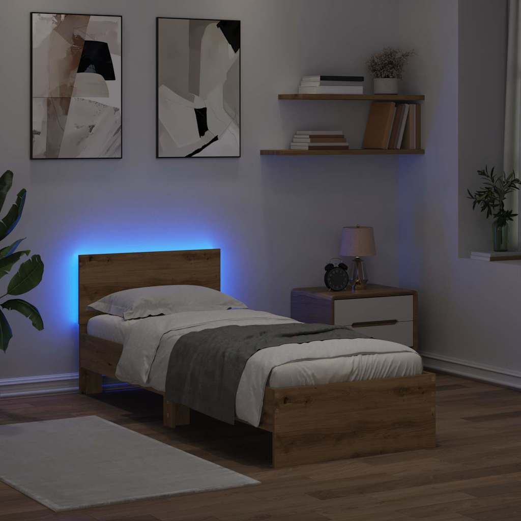 Bed Frame Artisan Oak 75 x 190 cm Engineered Wood