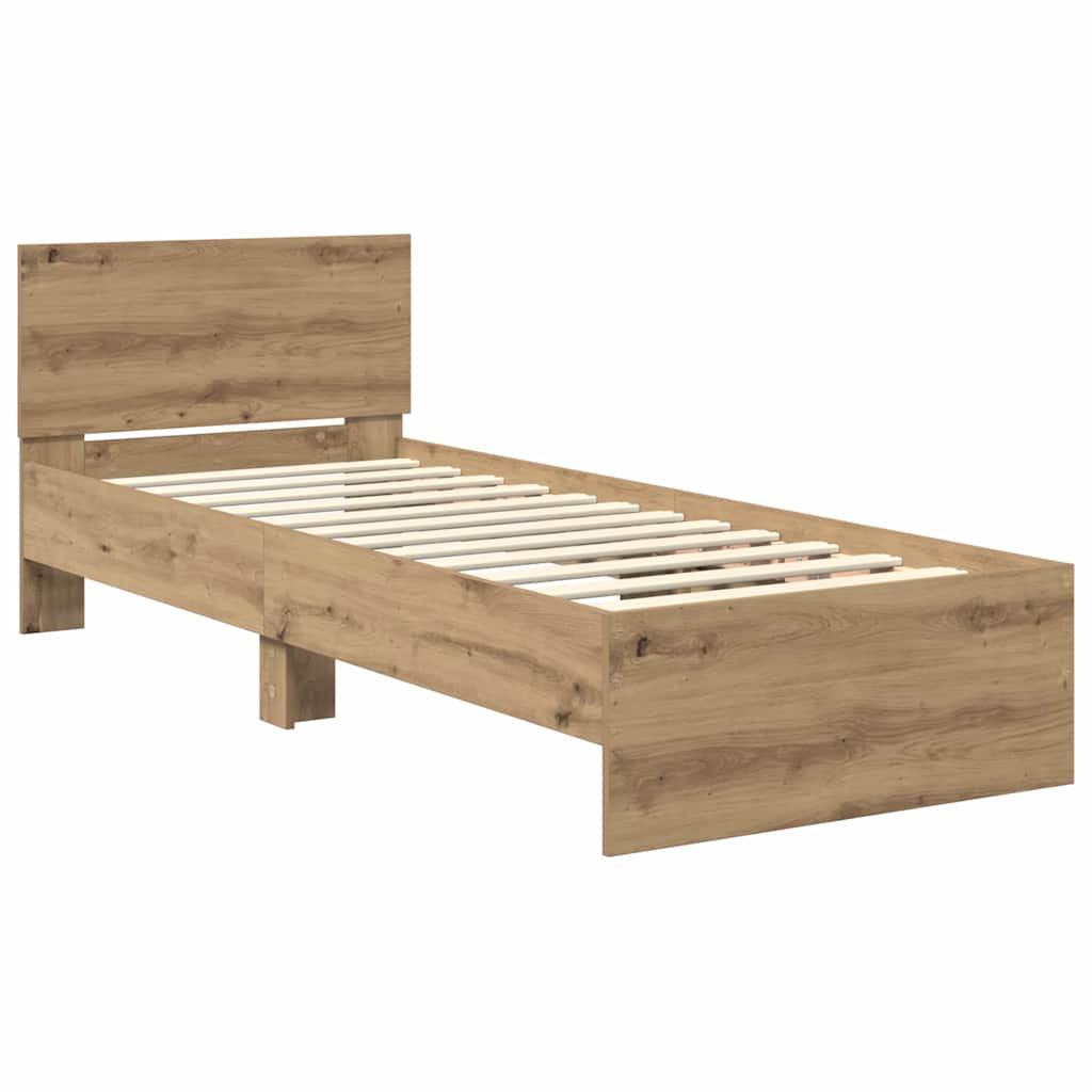 Bed Frame Artisan Oak 75 x 190 cm Engineered Wood