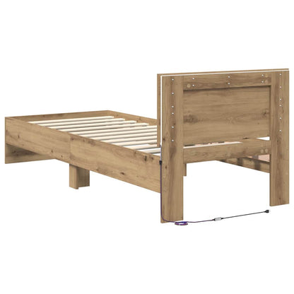 Bed Frame Artisan Oak 75 x 190 cm Engineered Wood