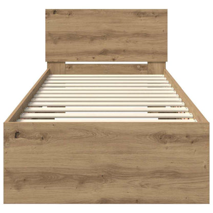 Bed Frame Artisan Oak 75 x 190 cm Engineered Wood