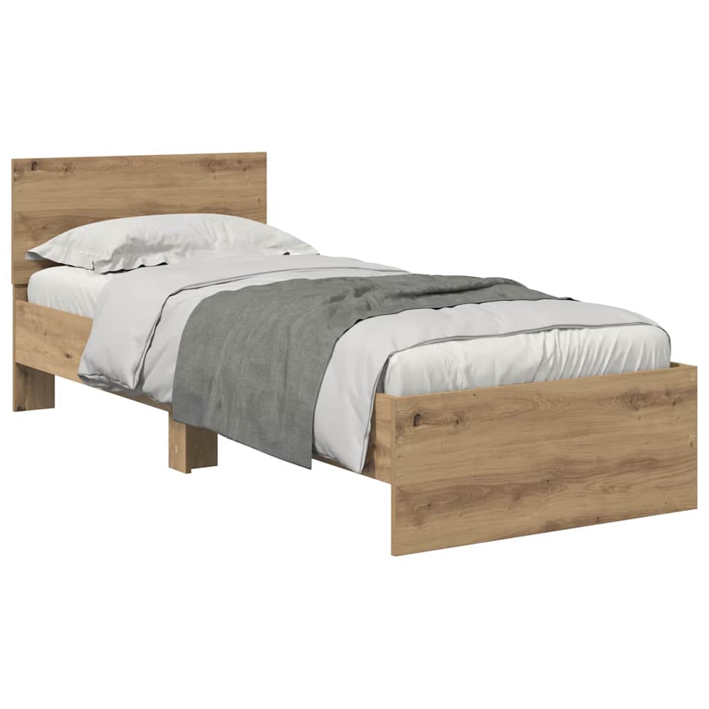Bed Frame Artisan Oak 75 x 190 cm Engineered Wood