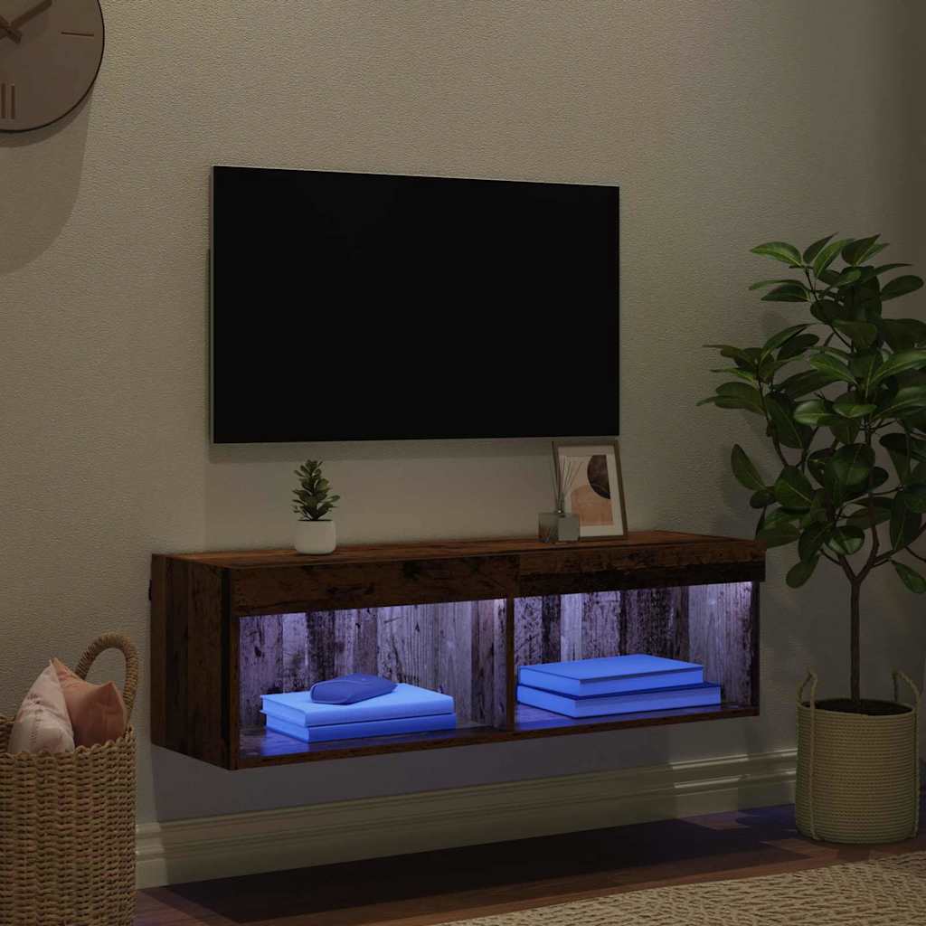 TV Cabinet Set Old Wood 100 x 30 x 30 cm Engineered Wood