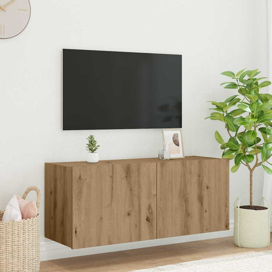 TV Wall Cabinet Artisan Oak 100 x 35 x 41 cm Engineered Wood