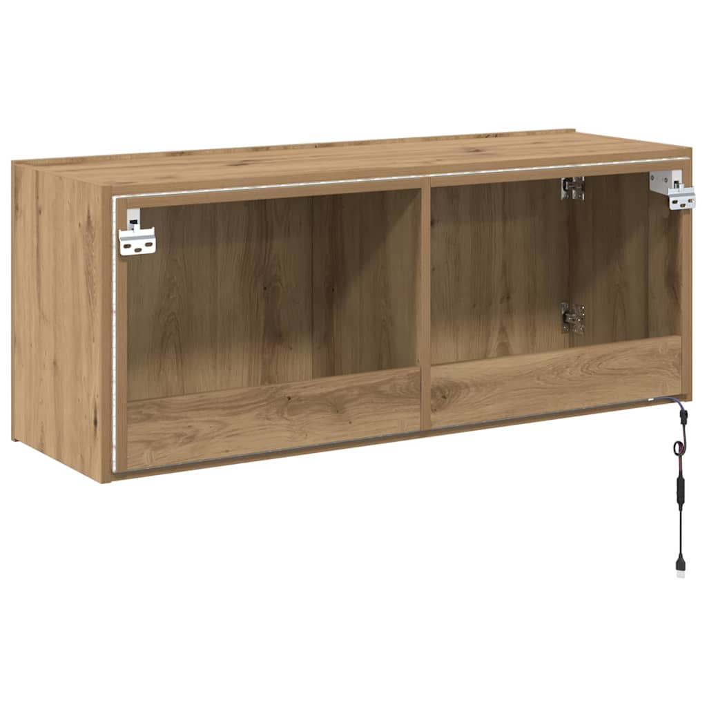 TV Wall Cabinet Artisan Oak 100 x 35 x 41 cm Engineered Wood