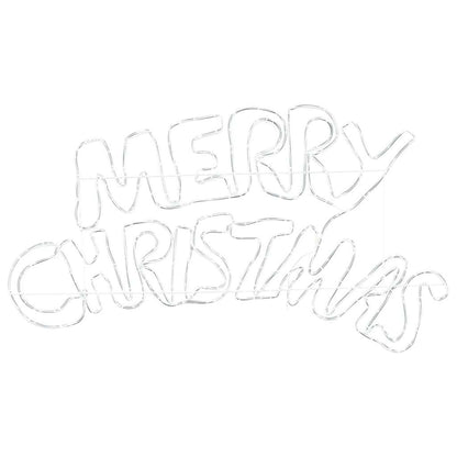 Christmas Sign with 240 LEDs Multicolour 100 x 50 cm PVC