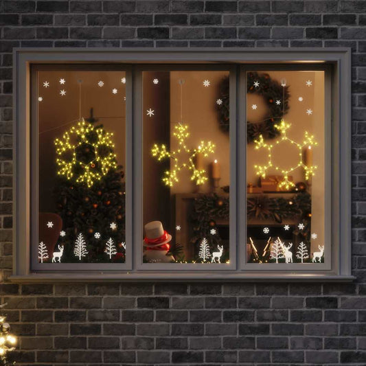 Christmas Snowflake with 252 LEDs Warm White 45 x 38 cm PVC